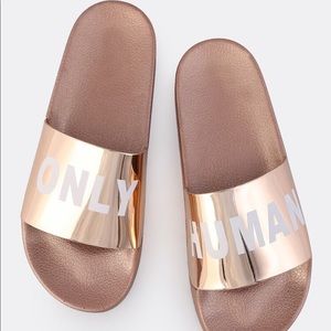 Only Human Rose Gold Sandals